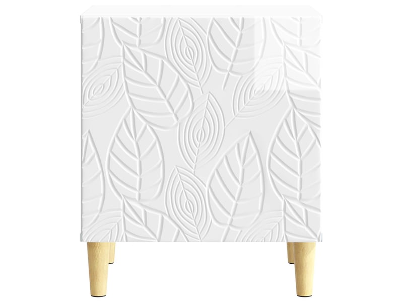  Table de chevet - cabinet de chevet - table de nuit 2 pièces blanc brillant 43 x 34,5 x 50 cm  - Conforama E