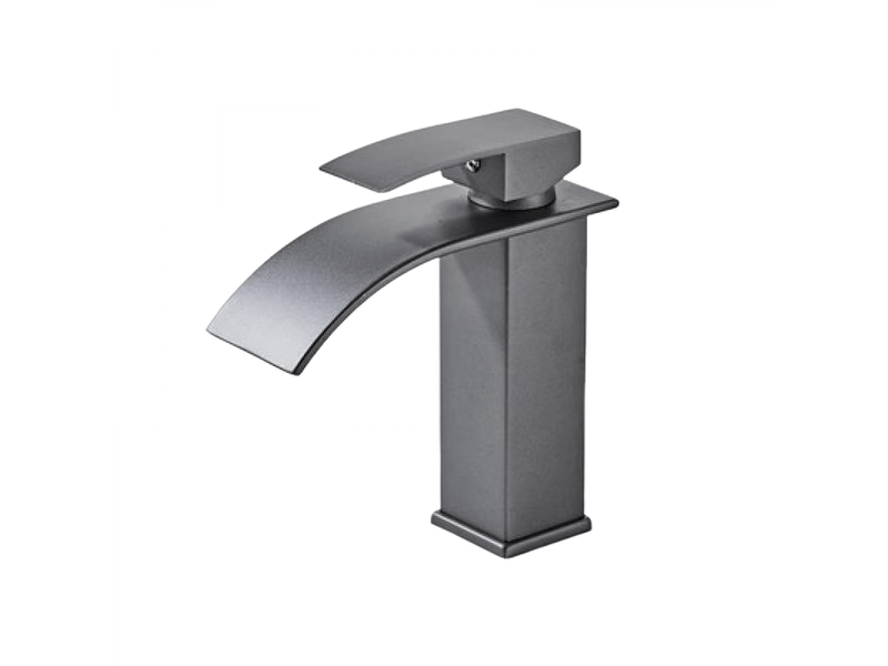  Robinet de lavabo cascade gris, mitigeur d'évier avec bec haut de 115 mm, robinet cascade gris g 38  - Conforama A