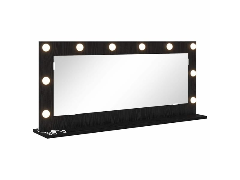  Miroir de vanité, miroir de coiffeuse chêne noir 100 x 45 x 18 cm rectangulaire cf62761  - Conforama A