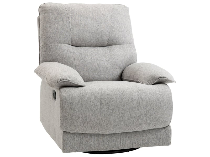  Fauteuil de relaxation, fauteuil inclinable, polyester, 89x98x101cm, gris  - Conforama B