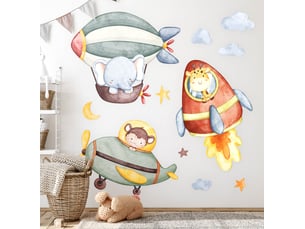 Sticker mural - le vol des animaux100x151 cm