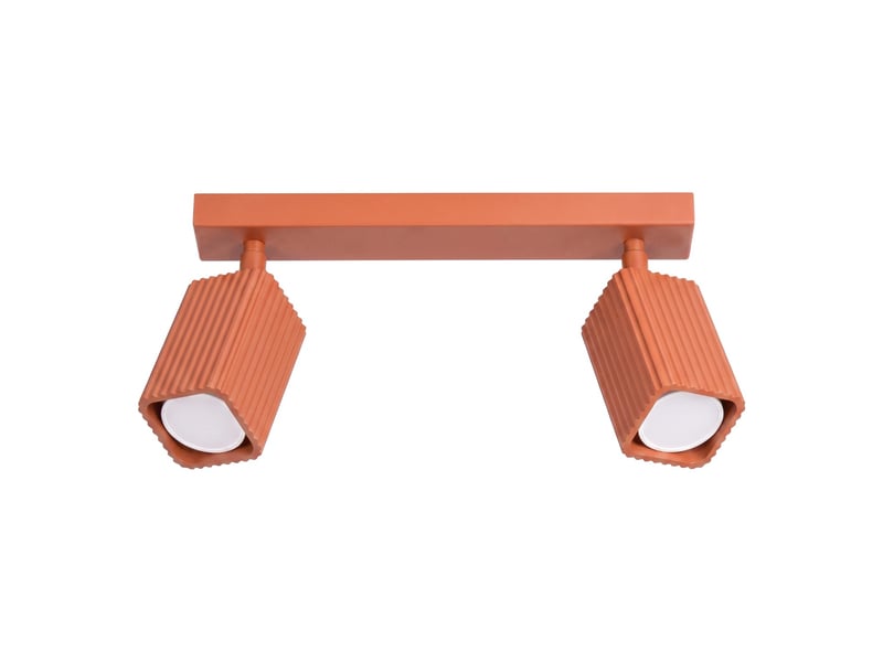  Plafonnier rayo 2 ocre rouge aluminium moderne 16.5x30x6cm SL.3192 - Conforama A