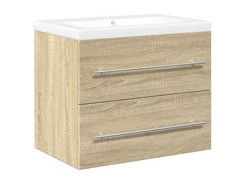  Ensemble de meubles de salle de bain 2 pcs chêne sonoma  - Conforama A
