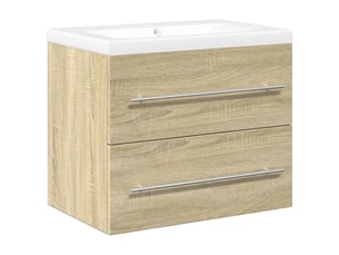 Ensemble de meubles de salle de bain 2 pcs chêne sonoma