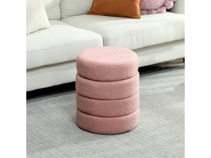 Pouf / repose pied <strong></strong> <strong></strong> rose