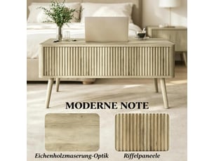 Table basse moderne à plateau relevable, rangement intégré, table d’appoint pour salon