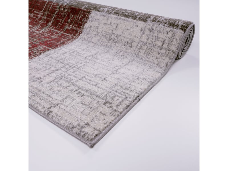 Milan - tapis d'inspiration minimal beige et rouge 200 x 290 cm Z-MILANO200290304RED - Conforama E