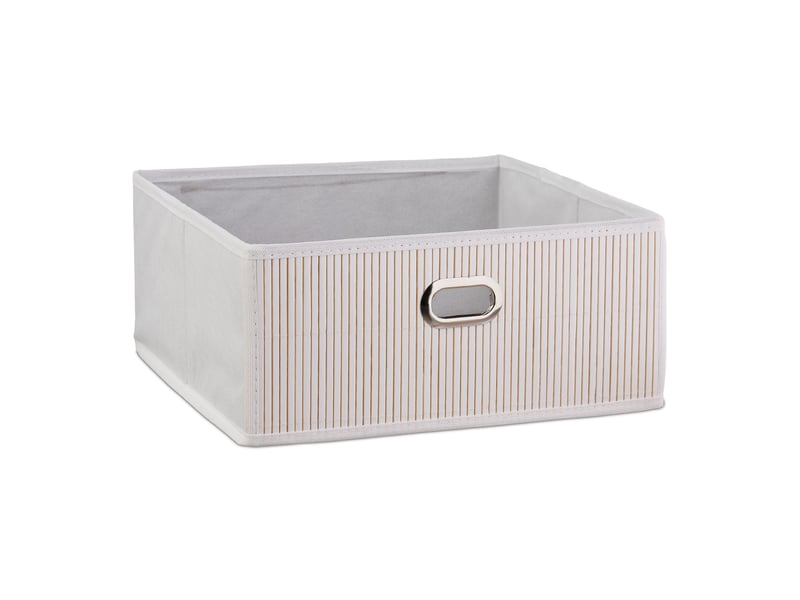  Panier de rangement pliant 14 x 31 x 31 cm pratique salon salle de bain avec poignée en bambou naturel 13_0010248  - Conforama A