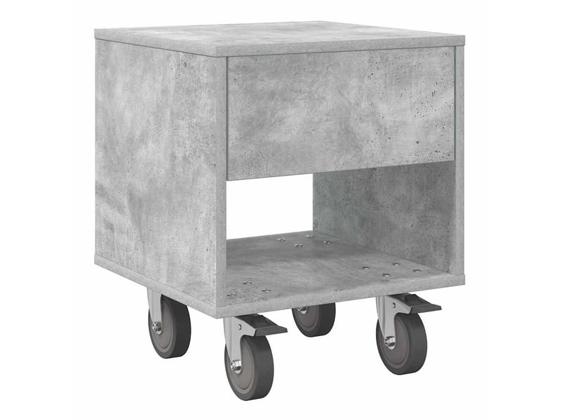  Table de chevet 2 pièces gris béton 40,5 x 40 x 48 cm  - Conforama E