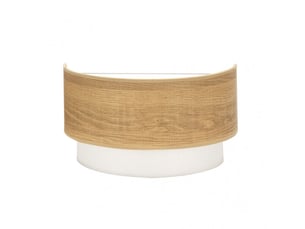 Applique murale fabrilamp myriam blanc bois clair 1 x e27 17x30x16 cm