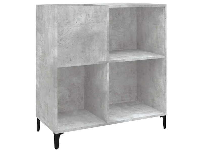  Armoire à disques, armoire de rangement gris béton 84,5x38x89 cm bois d'ingénierie shl7718  - Conforama A