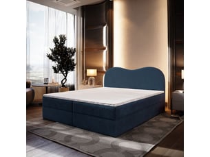 Lit avec rangement 140x200 cm <strong>MASSENO</strong> <strong></strong> coloris bleu