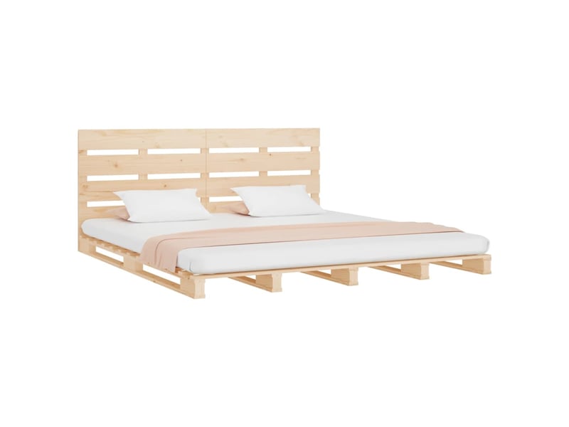  Lit double- lit adulte -  cadre de lit 120x190 cm bois pin massif petit double  - Conforama C