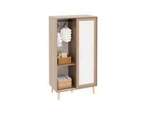 Armoire 2 porte(s) coulissante  0 tiroir(s) MODFU  coloris bicolore largeur 80 cm