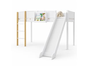 Lit mezzanine 90x200 cm ULEVR coloris blanc