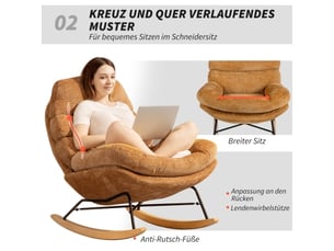Fauteuil fixe  <strong></strong> Coton / Polyester jaune