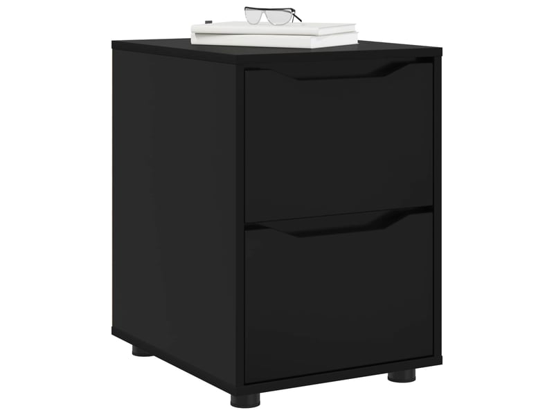  Armoire de rangement, commode de rangement 40 x 48 x 57 cm bois d'ingénierie noir  - Conforama C