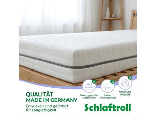 Matelas 120x200 cm <strong>SCHLAFTROLL</strong>  <strong></strong> Mousse soutien Ferme épaisseur 25 cm