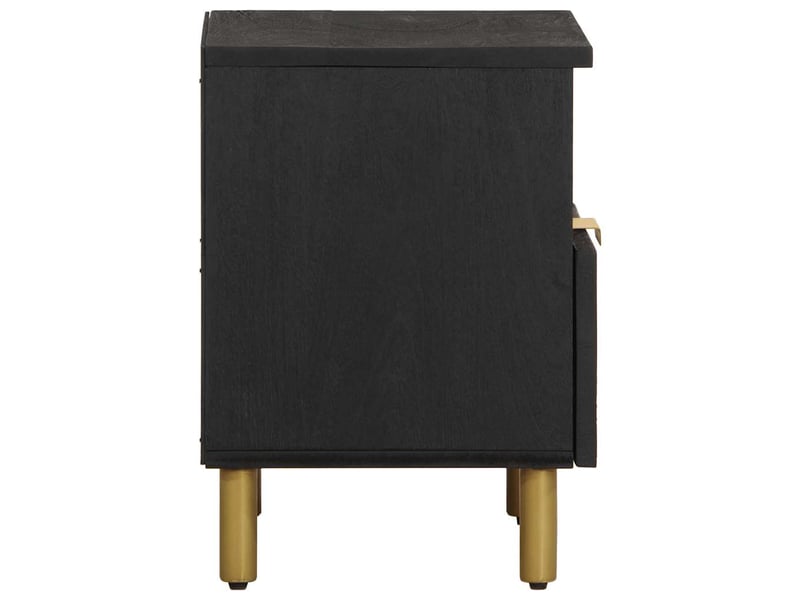  Table de chevet - cabinet de chevet - table de nuit noir 40x33x46 cm bois d'ingénierie  - Conforama D