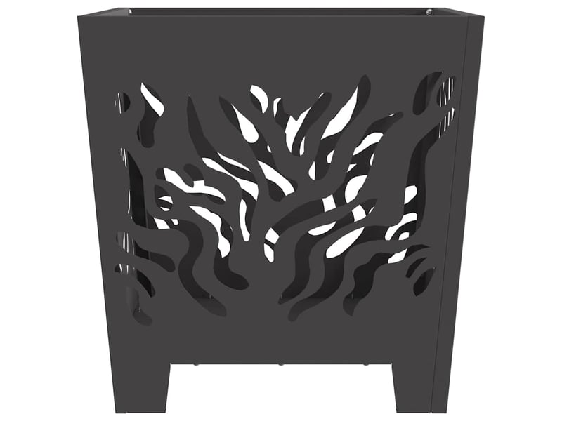 Brasero exterieur, foyer camping noir 40x40x40 cm acier patiné - Conforama E