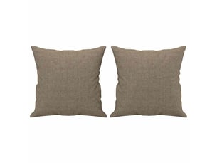 Lot de 2 coussins décoratifs taupe 40x40 cm tissu cf60890