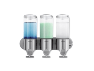Distributeur savon mural 444 ml pour douche et salle de bain, pompe murale à levier en t ergonomique, acier inoxydable brossé
