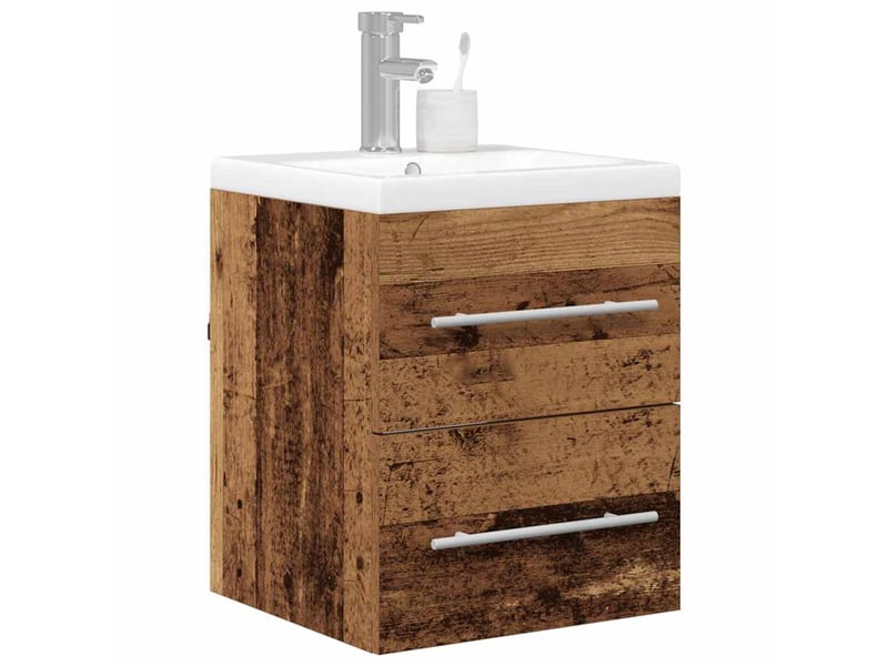  Meuble de lavabo de salle de bain, armoire de bain marron 42 x 39 x 52 cm cf65552  - Conforama C