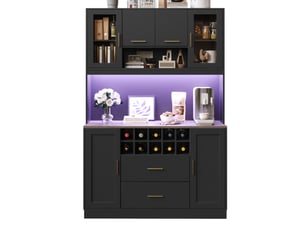 Buffet 6 porte(s)  2 tiroir(s) <strong>MODENVIE</strong> <strong></strong> - 120 cm coloris noir 