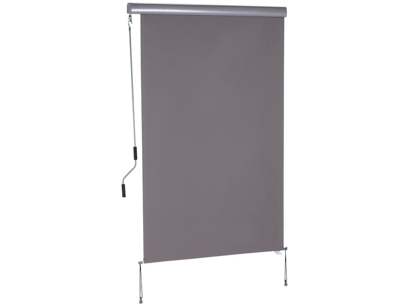  Parasol 120x200, brise-vue vertical parasol, protection vent, ouverture à manivelle, gris  - Conforama A