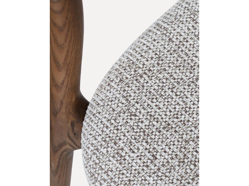  Chaise de salle à manger chaise en bois structure en bois teintes naturel et blanc cassé  - Conforama D