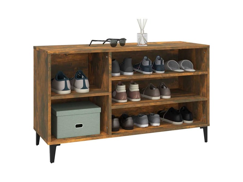  Meuble à chaussure, armoire à chaussures chêne fumé 102x36x60 cm bois d'ingénierie shl4517  - Conforama D