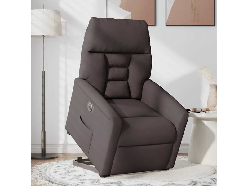  Vidaxl fauteuil inclinable électrique marron foncé tissu  - Conforama B