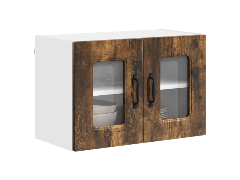  Meuble mural de cuisine | armoire de cuisine 2 pcs chêne fumé shl4299  - Conforama C