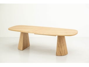 Bobochic ensemble mazargues avec table à manger extensible 200 à 300 cm + 6 chaises pagnol placage chêne massif marron clair
