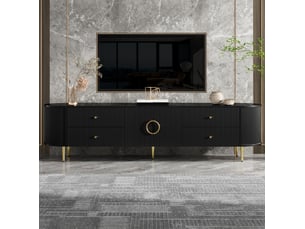 Meuble tv coloris noir 180 cm <strong>FLORAGRACE</strong>  <strong>4071258350168</strong>