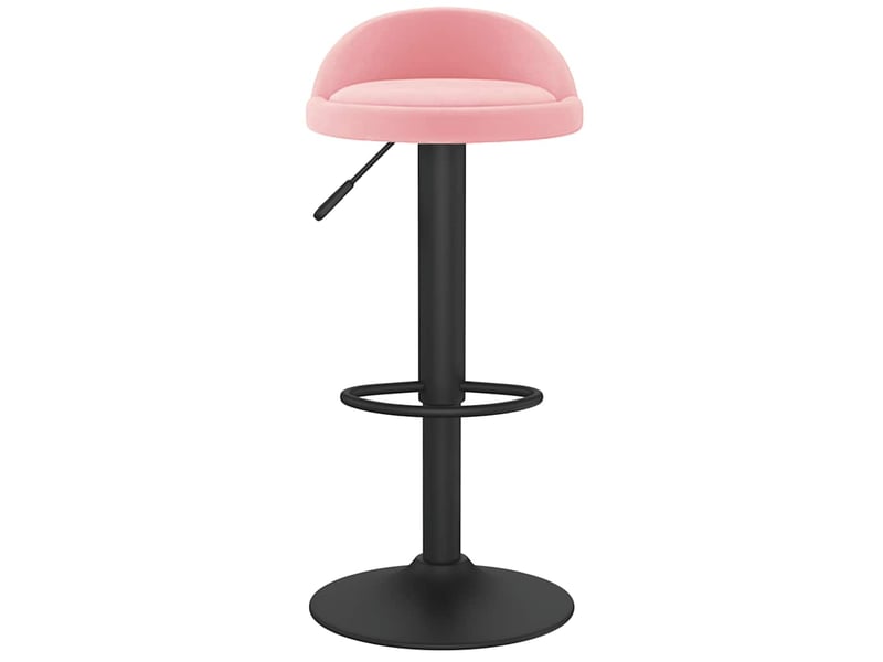  Tabouret de bar, chaise de bar rose velours shl13438  - Conforama C