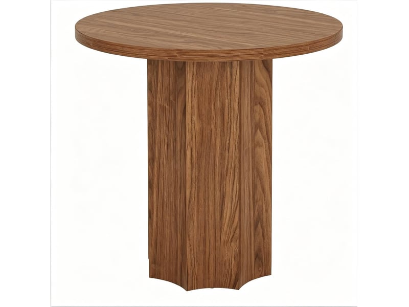 Table ronde 80x80x75 cm plateau 3 cm mdf marron - Conforama A