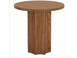 Table ronde 80x80x75 cm plateau 3 cm mdf marron