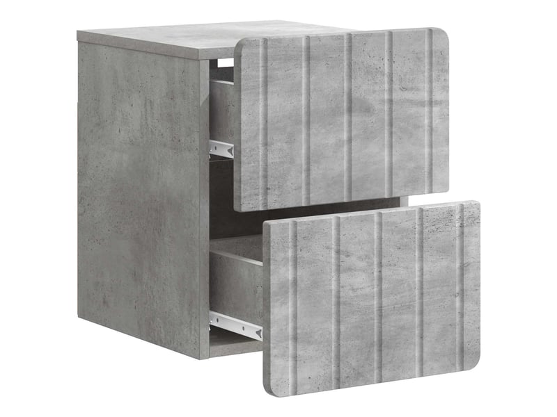  Table de chevet mural gris béton 33 x 34,5 x 43 cm  - Conforama C