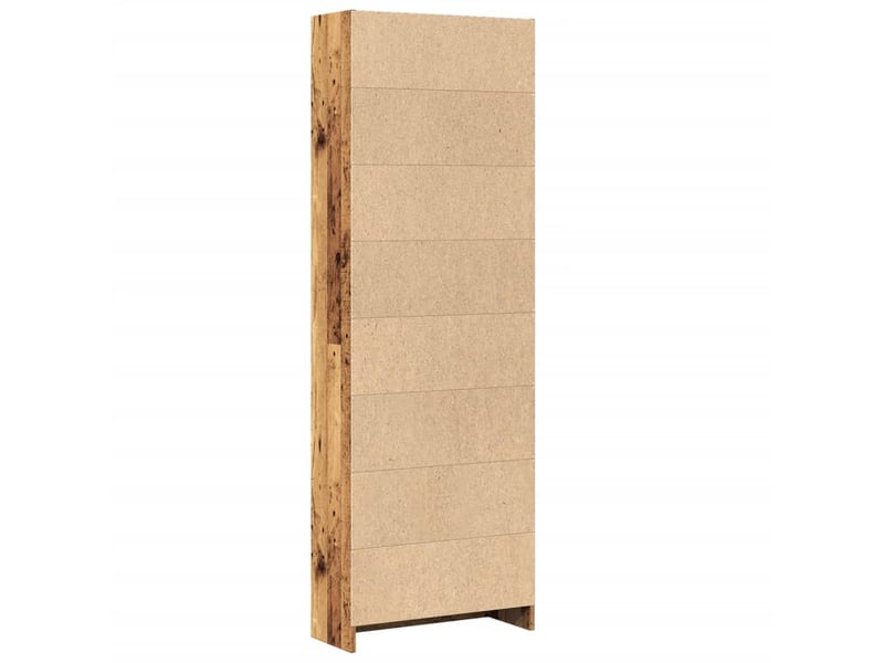  Bibliothèque, meuble de rangement salon vieux bois 60x24x176 cm bois d'ingénierie  - Conforama E