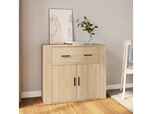 Buffet cuisine, meuble de rangement, commode chêne sonoma 80x33x70 cm bois d'ingénierie