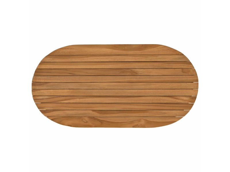 Vidaxl plateau de table 80 x 40 x 3,5 cm ovale bois de teck massif - Conforama A