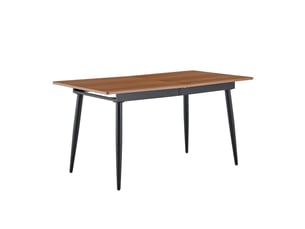 Table repas rectangulaire 190 80 industrielle bois metal noyer 6 8 personnes homvra