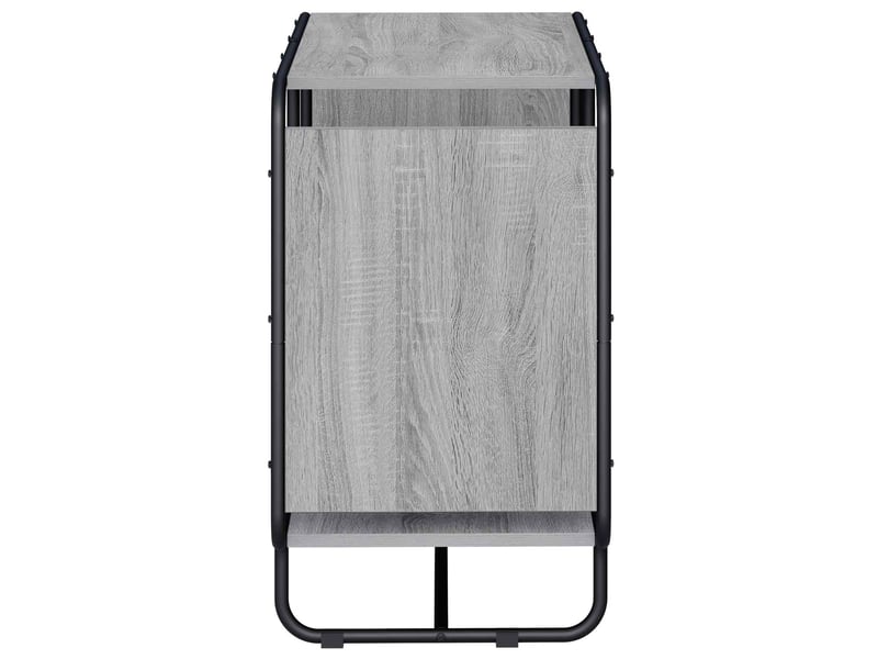 Buffet salon, buffet de rangement sonoma gris 80x37,5x64,5 cm bois d'ingénierie - Conforama D