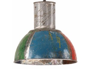 Lampe suspendue, suspension luminaire industrielle 25 w multicolore ronde 28,5 cm e27