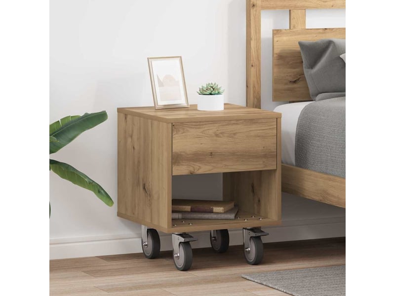 Table de chevet 2 pièces chêne artisanal 40,5 x 40 x 48 cm  - Conforama B