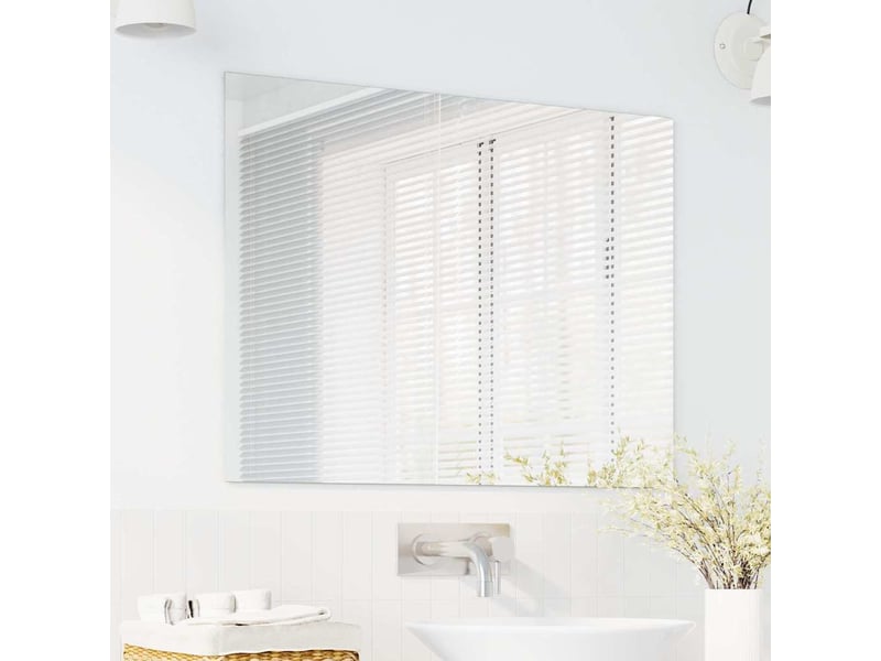 Miroir mural rectangulaire 80 x 60 cm verre trempé cf62871 - Conforama C