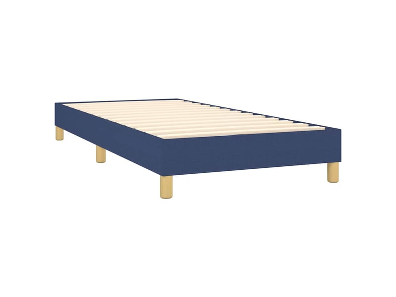  Lit simple- lit adulte -  sommier à lattes de lit avec matelas bleu 80x200 cm tissu  - Conforama C