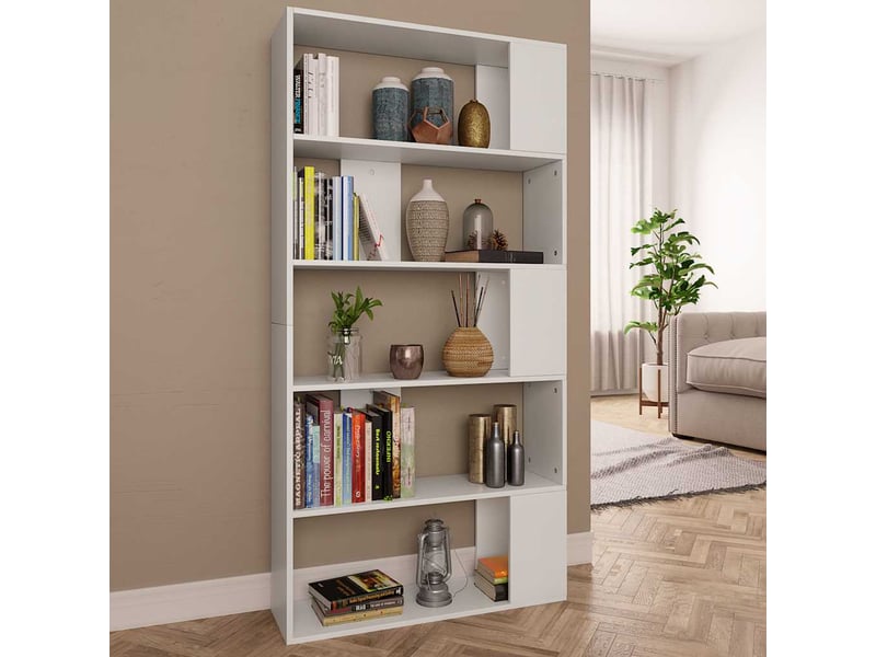  Bibliothèque, étagère de rangement blanc bois d'ingénierie shl2785  - Conforama B