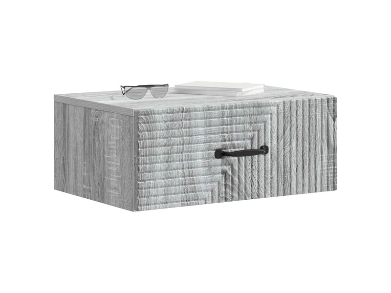  Table de chevet - cabinet de chevet - table de nuit mural sonoma gris 49 x 34,5 x 20 cm  - Conforama B